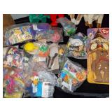 Box Full of Fast Food Promotional Toys