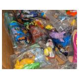 Box Full of Fast Food Promotional Toys