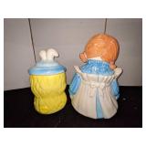 Raggedy Ann & Rabbit Cookie Jars