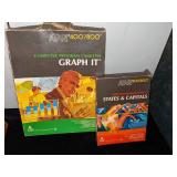 Atari Graph It and States & Capitals Computer Program Cassettes