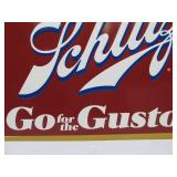 Large Embossed Metal SCHLITZ Beer Sign
