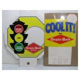 Pair of NOS Vintage GRAIN BELT Beer Advertising Displays