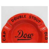 Vintage DOW Porcelain Enamel Beer Advertising Ashtray