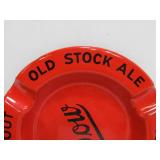Vintage DOW Porcelain Enamel Beer Advertising Ashtray