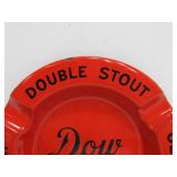 Vintage DOW Porcelain Enamel Beer Advertising Ashtray