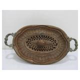 Antique Pierced Lid Copper Pot w/Handles