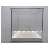 Pair of Working Ikea Acrylic LED Lighted Display Cube