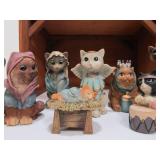 Nativity Set w/Cats