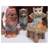 Nativity Set w/Cats
