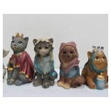 Nativity Set w/Cats