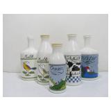 Vintage Alan Wood Milk Glass Bottles
