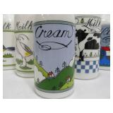 Vintage Alan Wood Milk Glass Bottles