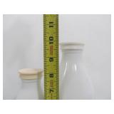Vintage Alan Wood Milk Glass Bottles