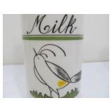 Vintage Alan Wood Milk Glass Bottles