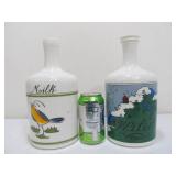 Vintage Alan Wood Milk Glass Bottles