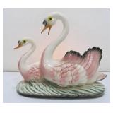 Vintage Mid Century Ceramic Swan TV Lamp by Maddux of California