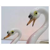 Vintage Mid Century Ceramic Swan TV Lamp by Maddux of California