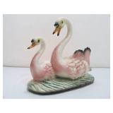 Vintage Mid Century Ceramic Swan TV Lamp by Maddux of California
