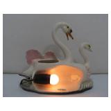 Vintage Mid Century Ceramic Swan TV Lamp by Maddux of California