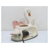 Vintage Mid Century Ceramic Swan TV Lamp by Maddux of California