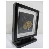 Signed Working Japanese Desk Clock w/Mother of Pearl Design