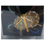 Signed Working Japanese Desk Clock w/Mother of Pearl Design