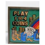 Working Vintage Casino Game Lighted Marquee Sign