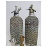 Group of Vintage Bar Items - Old Seltzer Bottles etc