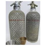 Group of Vintage Bar Items - Old Seltzer Bottles etc
