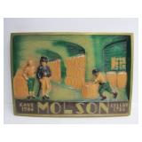 Vintage MOLSON 3D Relief Beer Sign