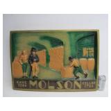 Vintage MOLSON 3D Relief Beer Sign