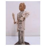 Very Nice Vintage Hand Carved Bone Guanyin Figure