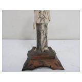 Very Nice Vintage Hand Carved Bone Guanyin Figure