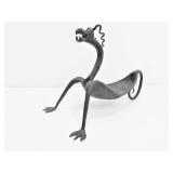 Vintage Hand Wrought Iron Sculptural Dragon Tray/Holder