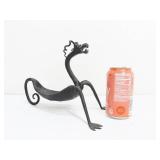 Vintage Hand Wrought Iron Sculptural Dragon Tray/Holder