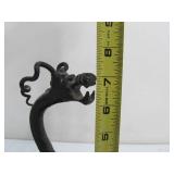 Vintage Hand Wrought Iron Sculptural Dragon Tray/Holder