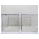 Pair of Working Ikea Acrylic LED Lighted Display Cube