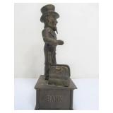 Vintage Cast Iron UNCLE SAM Mechanical Bank