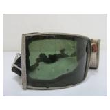 Old Vintage Racing/Aviation/Safety Goggle w/Green Glass Lenses