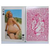 Vintage Risque Nude Doll w/Oversized Deck of Playing Cards