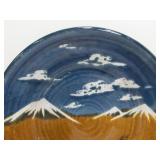 Large Montana Art Pottery Charger w/Elk & Mountain Scene