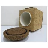 Vintage Deco Cork Ice Bucket