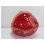 Free Form Art Glass Hand Blown Vase