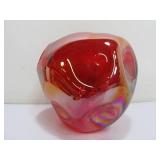 Free Form Art Glass Hand Blown Vase