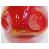 Free Form Art Glass Hand Blown Vase