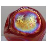 Free Form Art Glass Hand Blown Vase