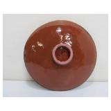 Signed Art Pottery Pedestal Platter w/Fish