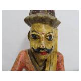 Hand Carved & Painted Vintage Wood Rajasthani Musician Figures