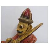 Hand Carved & Painted Vintage Wood Rajasthani Musician Figures