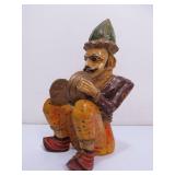Hand Carved & Painted Vintage Wood Rajasthani Musician Figures